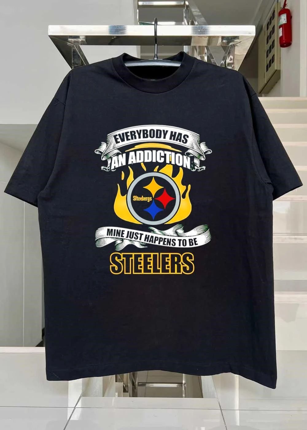 Steelers Fan Apparel Everybody Has An Addiction Mine Just Happens To Be Steelers T-Shirt