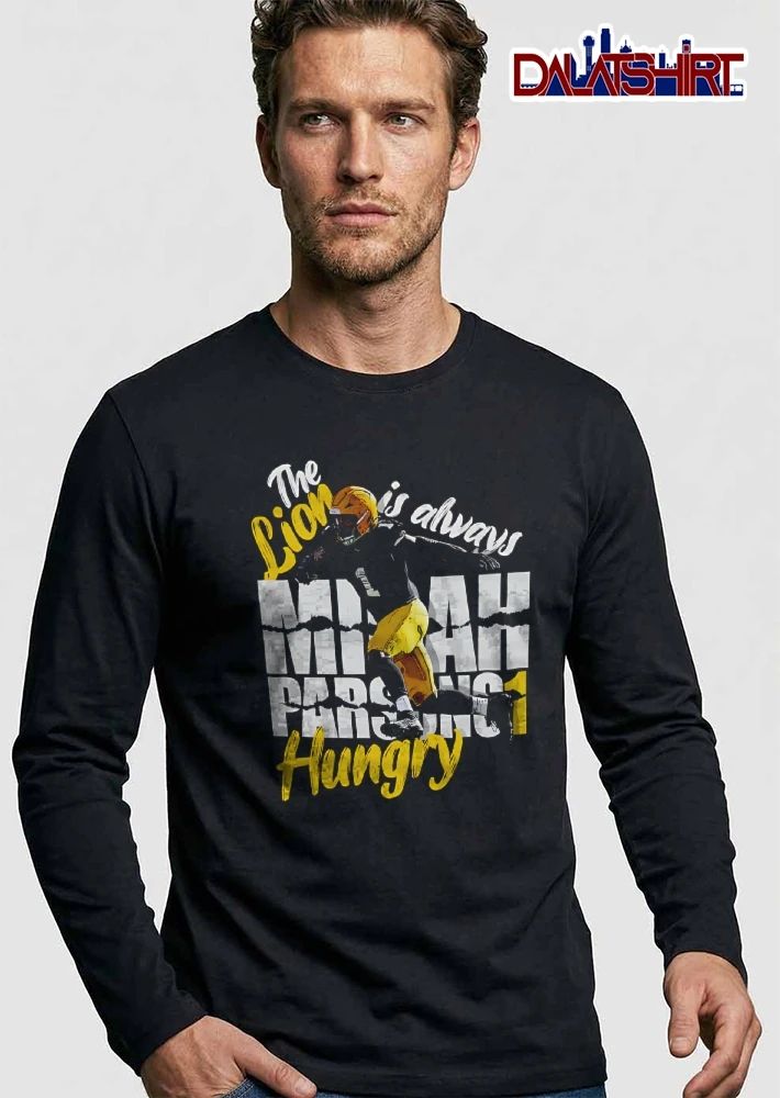 The Lion Is Always Hungry Micah Parsons Football Player Running Cutout Effect shirt