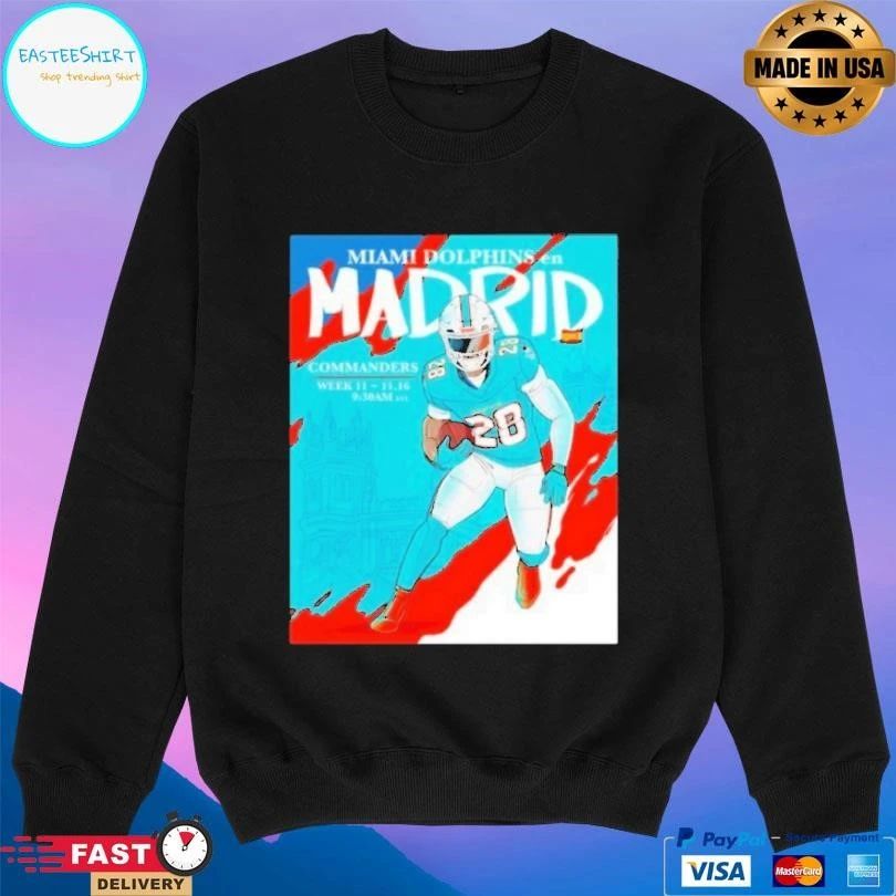 Miami Dolphins In Madrid Commanders Week 11 T-shirts