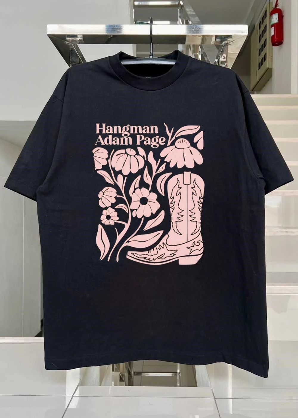 Hangman Adam Page Floral Cowboy Boot Shirt