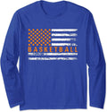 USA Flag Basketball Player Funny Basketball Team Long Sleeve T-Shirt