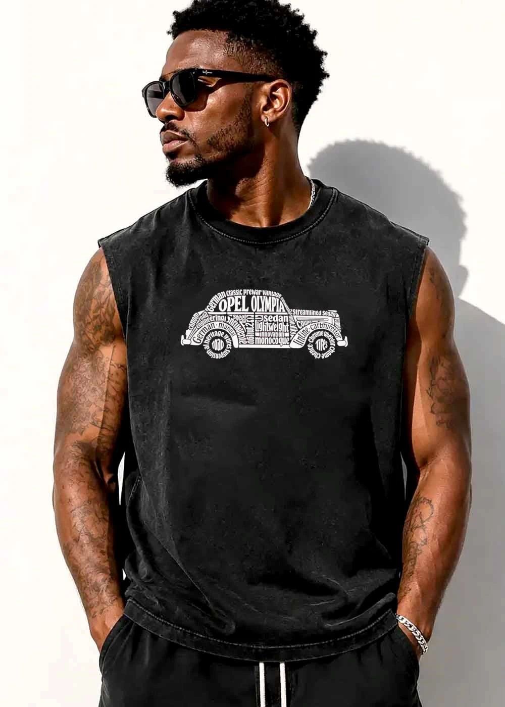 Opel Olympia German Classic Prewar Vintage Car Silhouette Word Cloud shirt