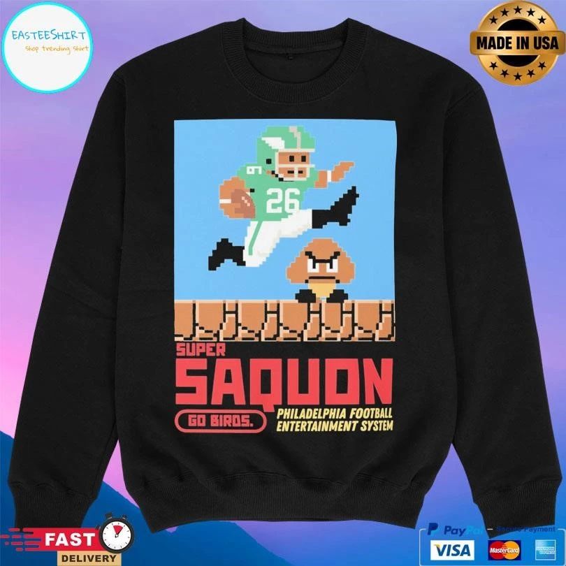 Super Saquon Bros Go Birds Philadelphia Football Entertainment System T-shirts