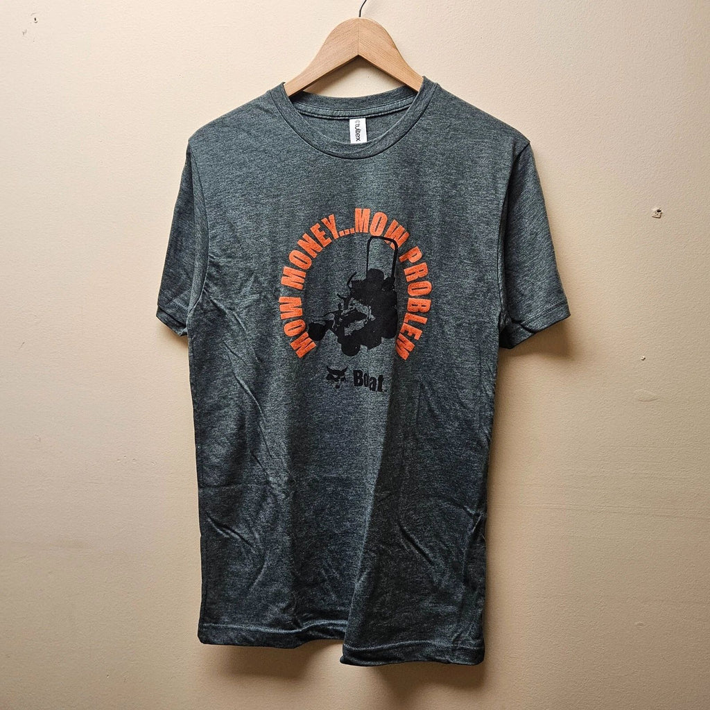 Official Bobcat "Mow Money Mow Problem" Green T-Shirt - M, L & XL