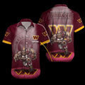 Personalized Washington Commanders Starry Gridiron Hawaiian Shirt