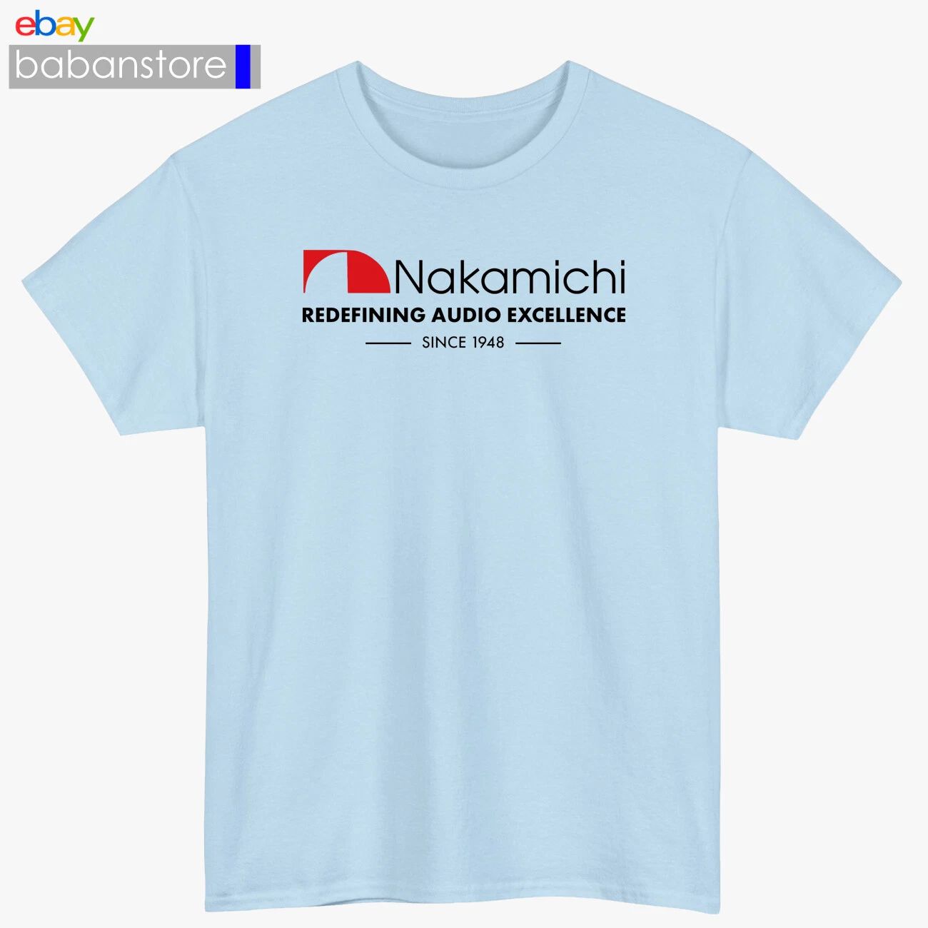 Nakamichi Audio Logo Black/White/Grey/Navy/Red/Light Blue T-Shirt Size S-5XL