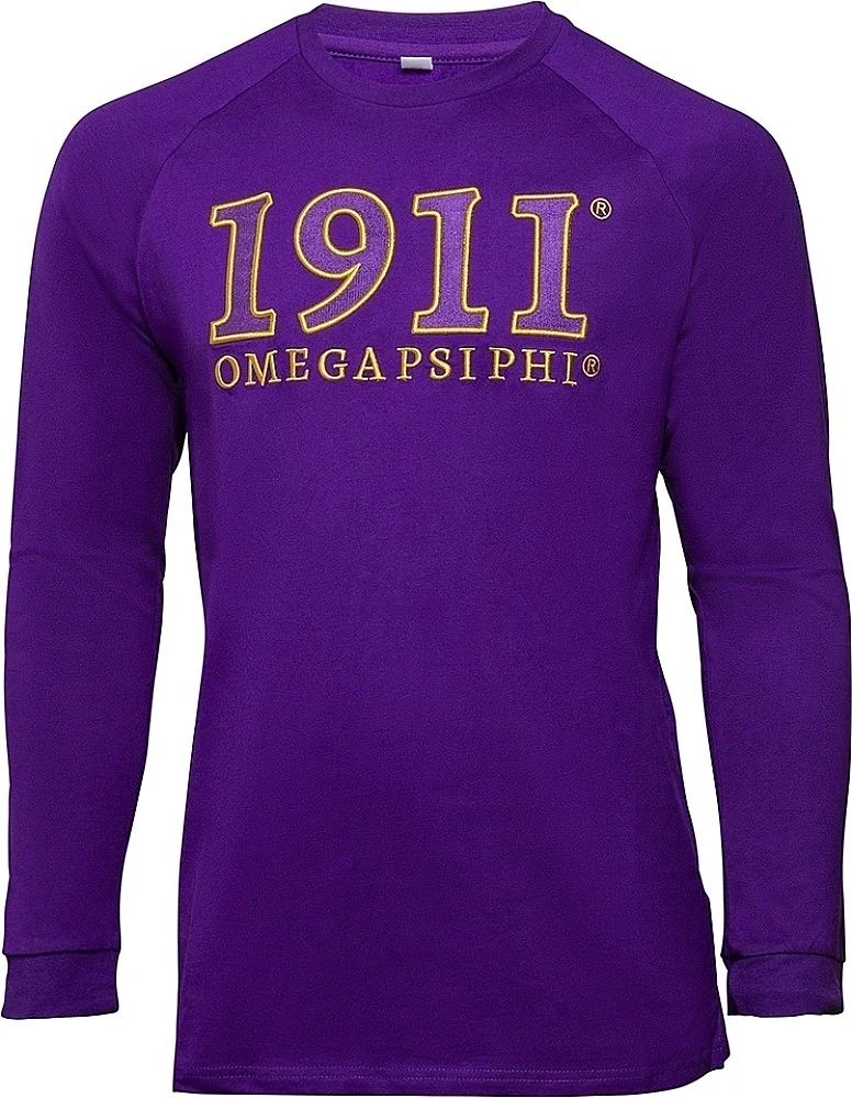 Omega Psi Phi 1911 Cotton Long-Sleeve Mens Shirt