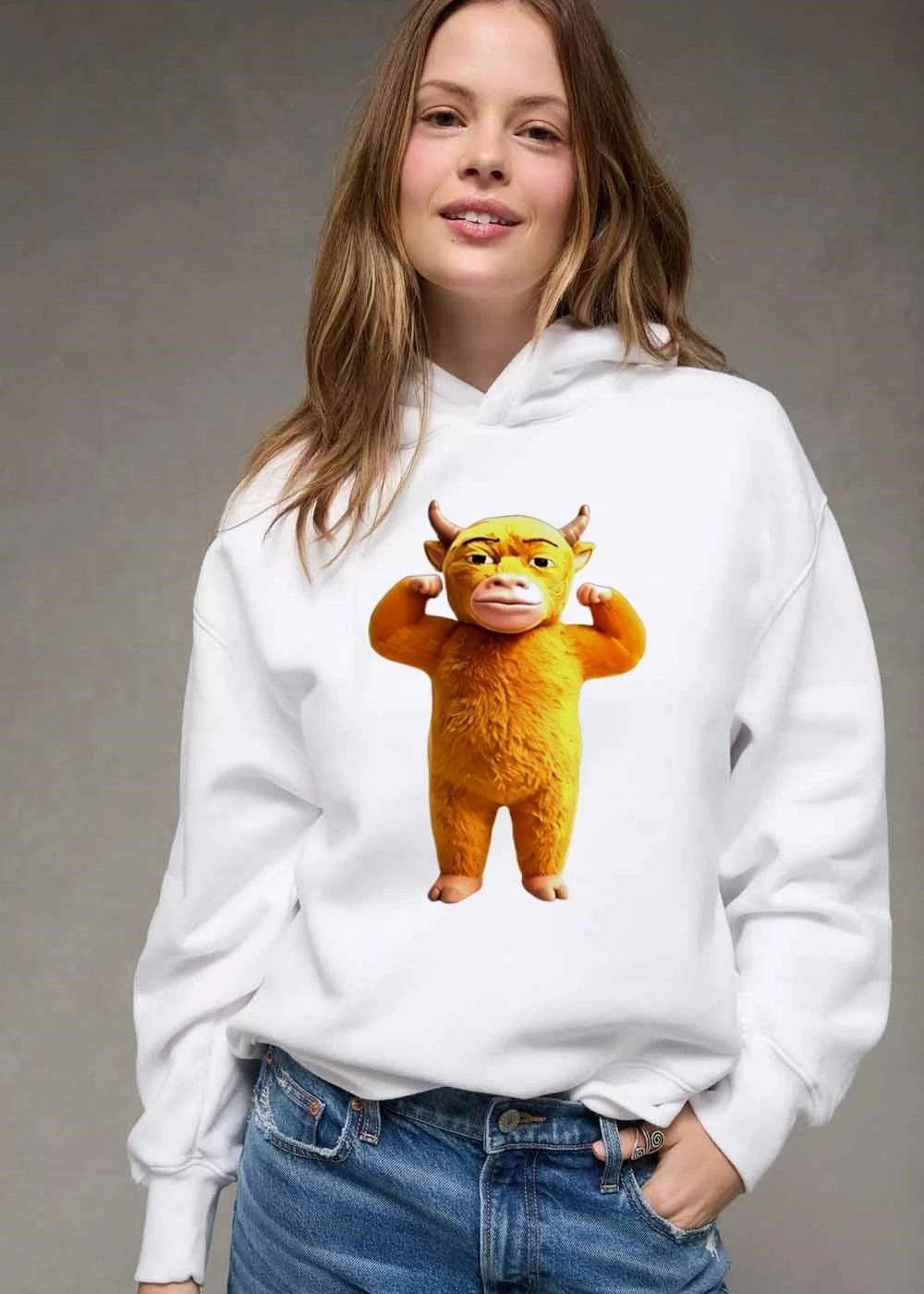 3d Cartoon Golden Furred Horned Bull shirt