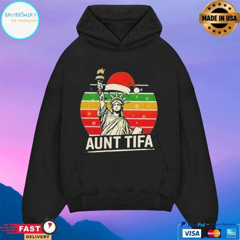 Statue Of Liberty Aunt Tifa Christmas 2025 Vintage T-shirts