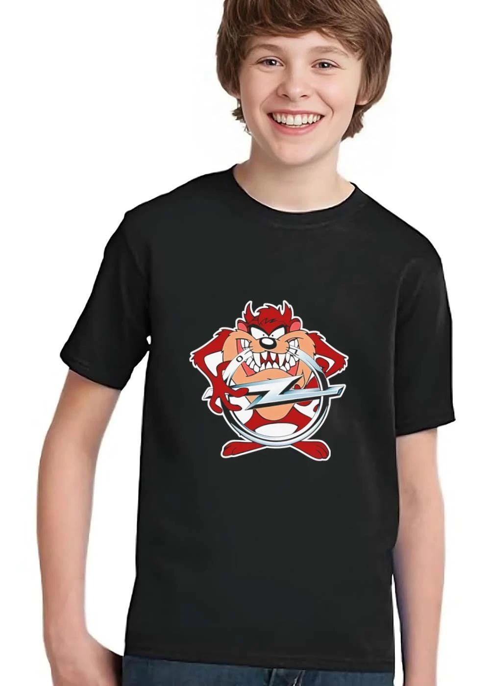 Opel Taz Tasmanian Devil Holding Lightning Emblem Cartoon Caricature shirt
