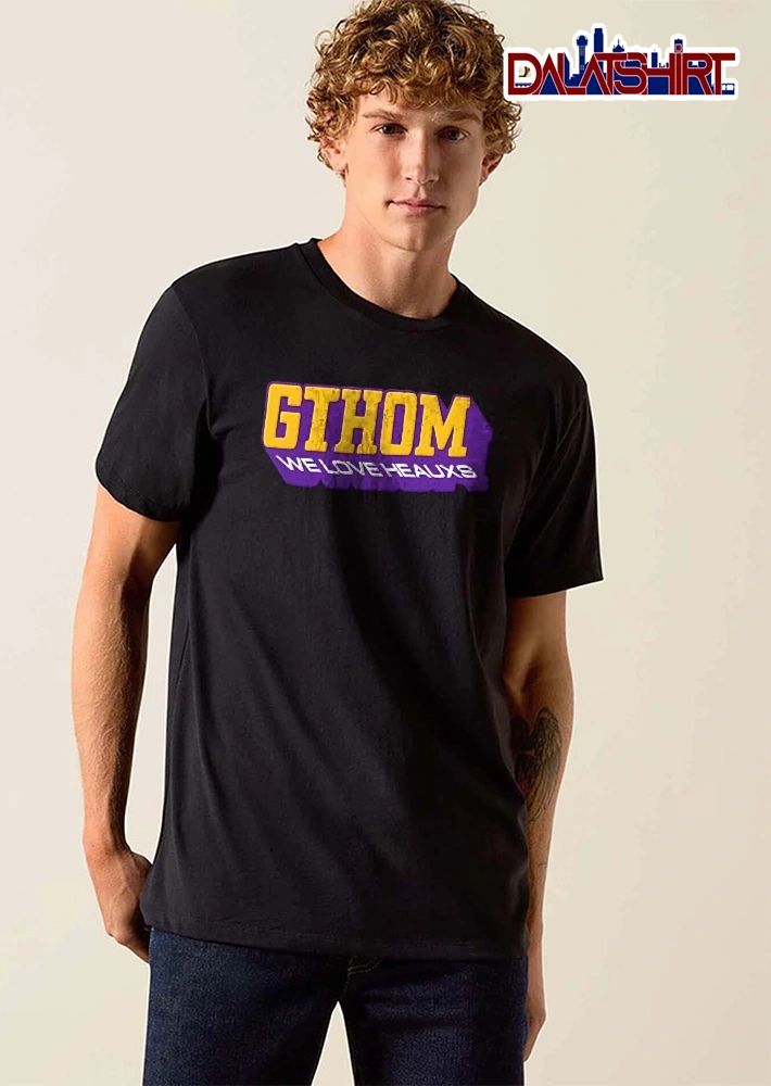 Gthom We Love Heauxs 3d Yellow Block Letters Purple Shadow shirt