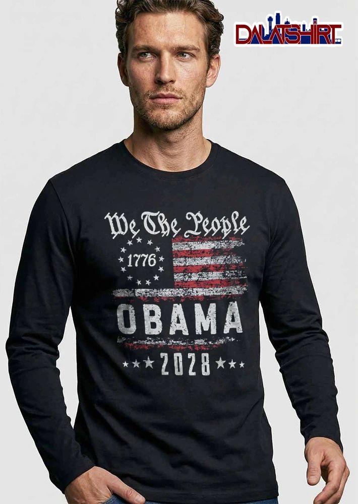 We The People Obama 1776 2028 Distressed Betsy Ross Flag Stars shirt