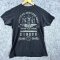 Custom 77 T-Shirt Mens Black NYC Motorcycle Riders Graphic Print Short Sleeve