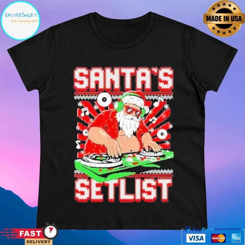 Santa’s Play Dj Setlist Ugly Christmas 2025 T-shirts