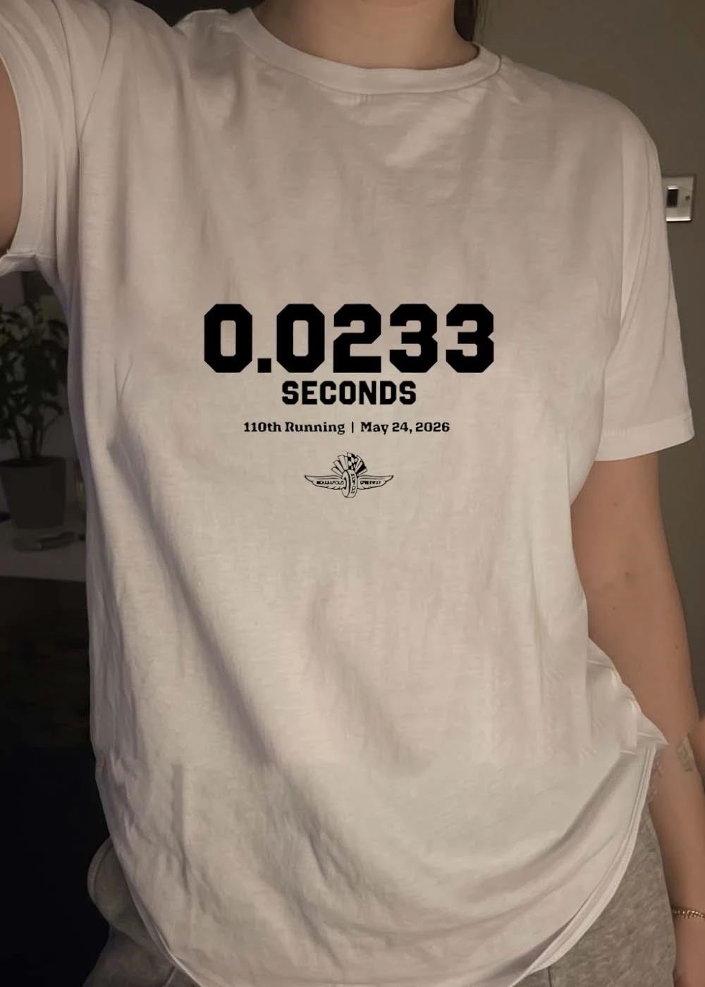 110th Running May 24 2026 00233 Seconds Indianapolis Motor Speedway shirt
