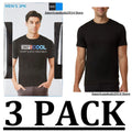 32 DEGREES COOL MEN'S  SHORT SLEEVE CREW NECK SHIRT 3 PACK BLACKS SIZE MALL