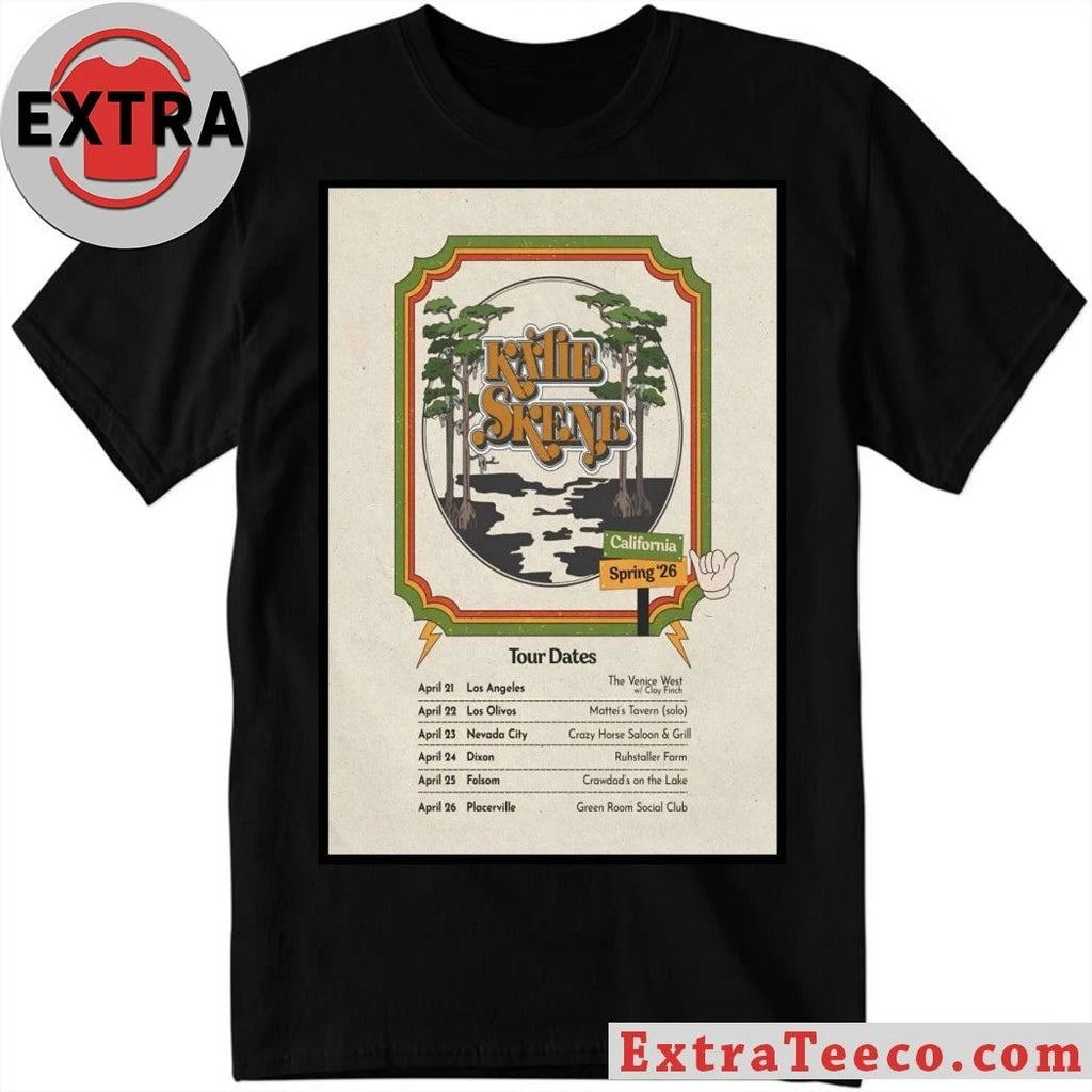 Kalie Skene Spring California 2026 Tour Poster Shirt
