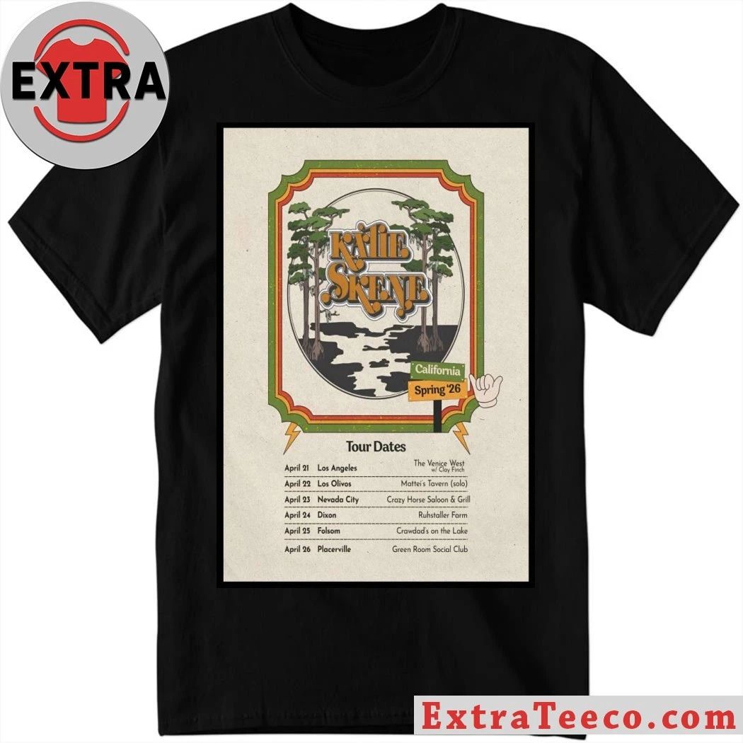 Kalie Skene Spring California 2026 Tour Poster Shirt