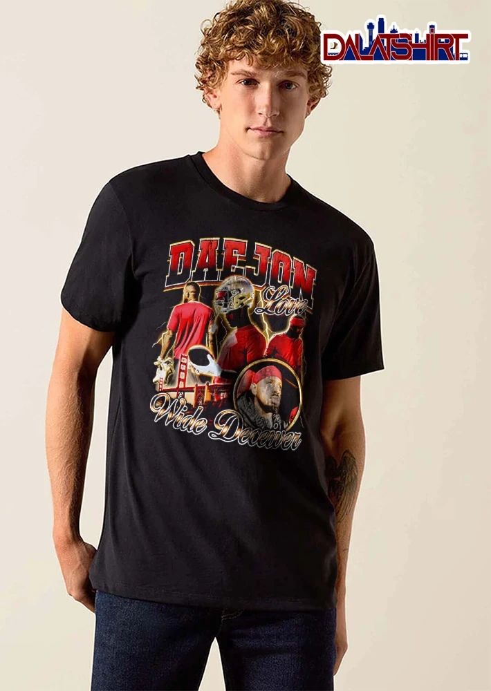 Wide Deceiver Daejon Love Golden Gate Bridge Football Helmet Lightning Bootleg shirt