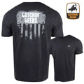 Catchin' Deers Old Glory Flag Hunting T Shirt - Dark Heather Color - L or XL NEW
