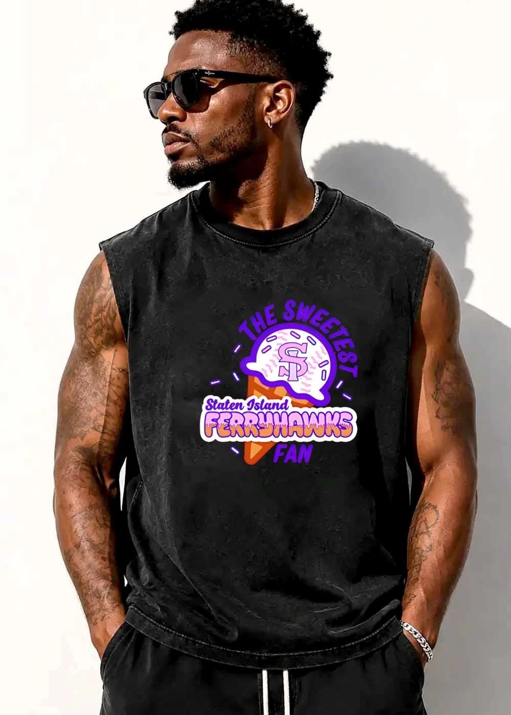Staten Island Ferryhawks The Sweetest Fan Ice Cream Cone Baseball shirt