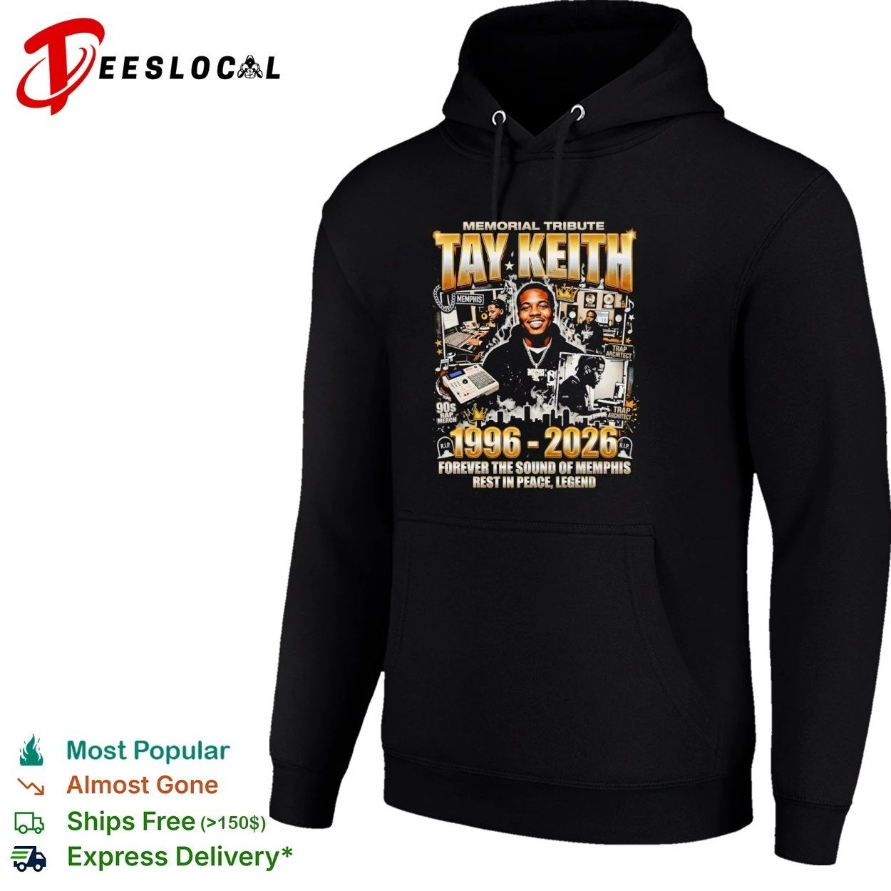 Tay Keith Memorial Tribute 1996-2026 Forever the Sound of Memphis Rest in Peace Legend T-shirt