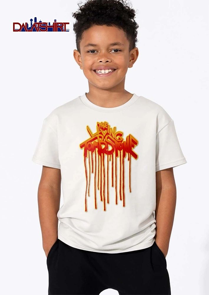 Living Tombstone Red Orange Dripping Paint Graffiti Font shirt