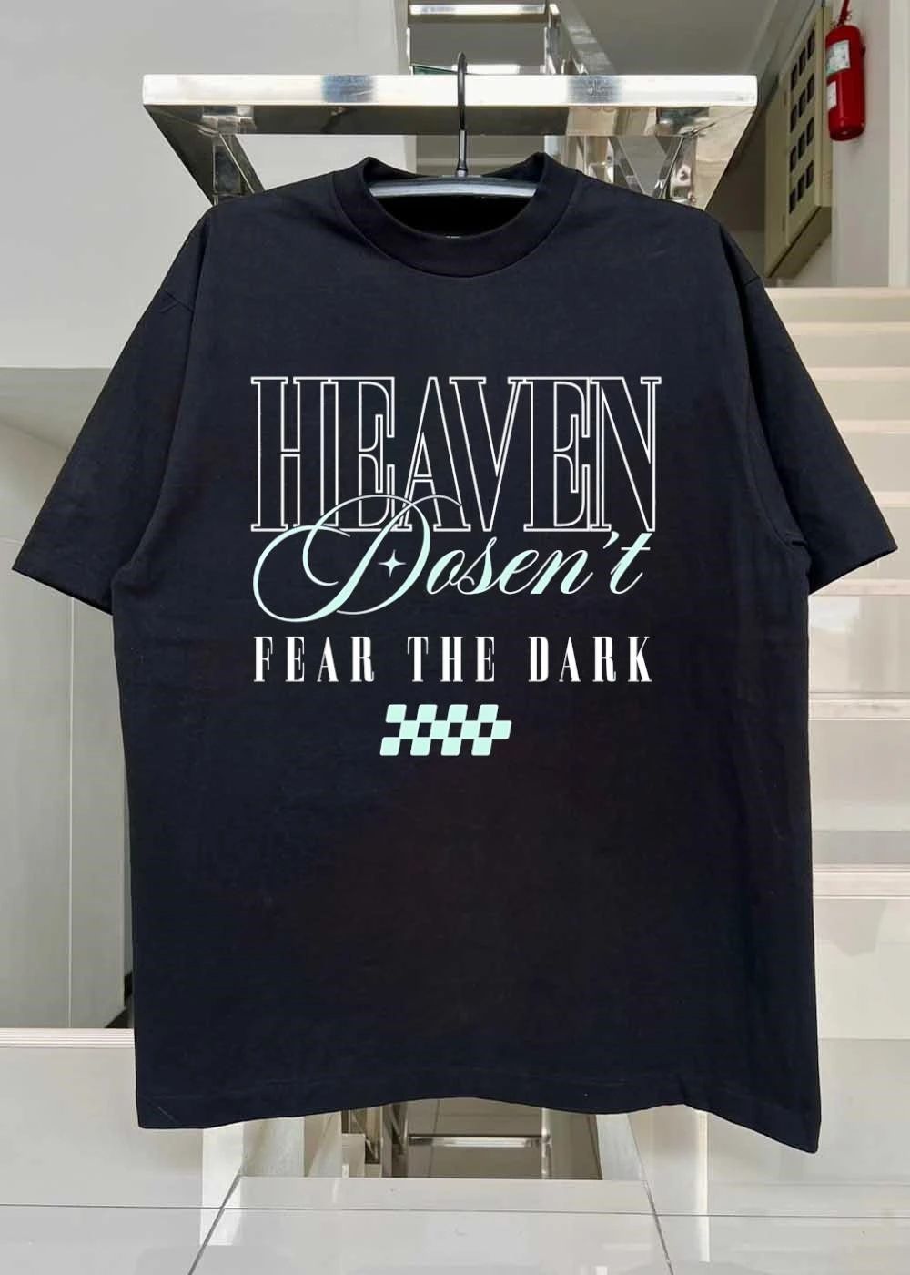 Heaven Dosen’t Fear the Dark Aesthetic Celestial Quote shirt