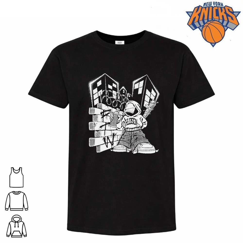 Y2K Streetwear Graffiti Spray Paint Character Urban Aesthetic Shirt