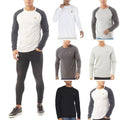 BRAVE SOUL Mens Long Sleeve T Shirts Crew Neck Casual Top Summer Cotton Tee NEW