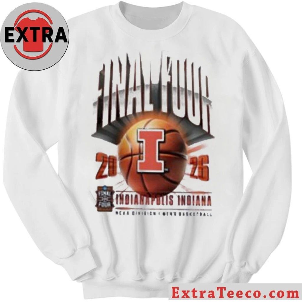 Indianapolis Indiana Illinois Final Four 2026 T-Shirt- Top-Rated Gift for College Basketball Lovers
