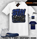 Shirt To Match AJ 12 French Blue 2025 Sneaker Matching Tee Stay Fresh T-Shirt