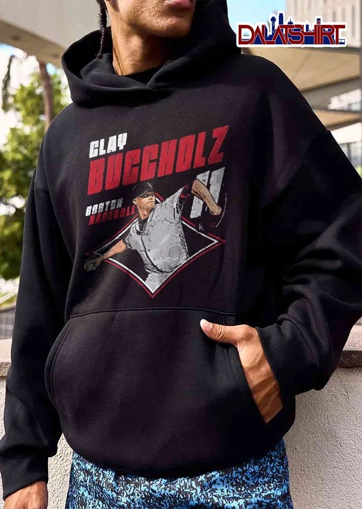 Boston Baseball Clay Buccholz Pitcher Throwing Diamond Frame Distressed shirt