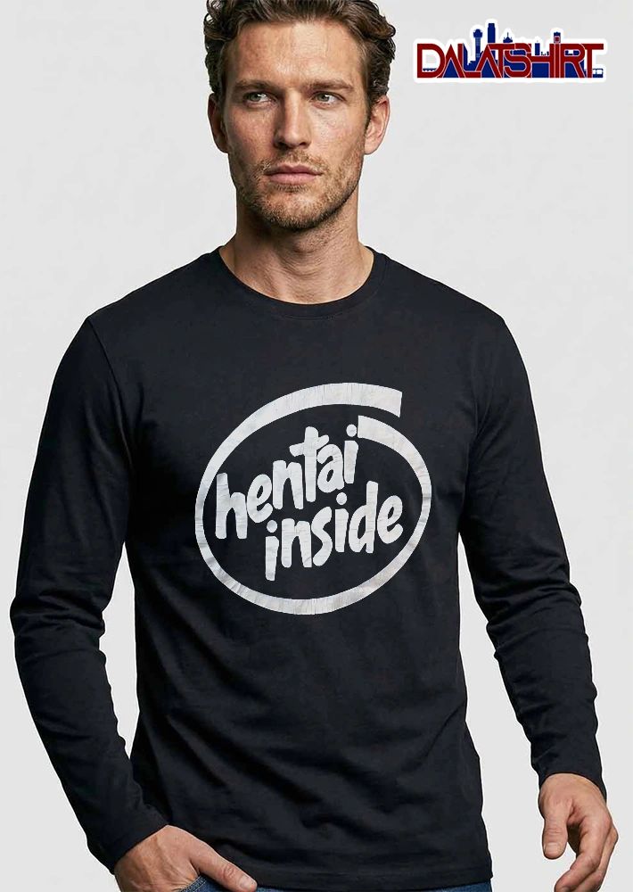 Hentai Inside Parody Intel Logo Oval Swirl Cracked Marble Texture shirt