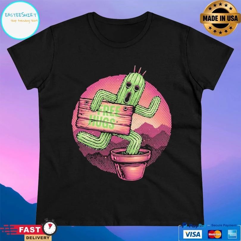 Huggable Cactus Free Hugs T-shirts