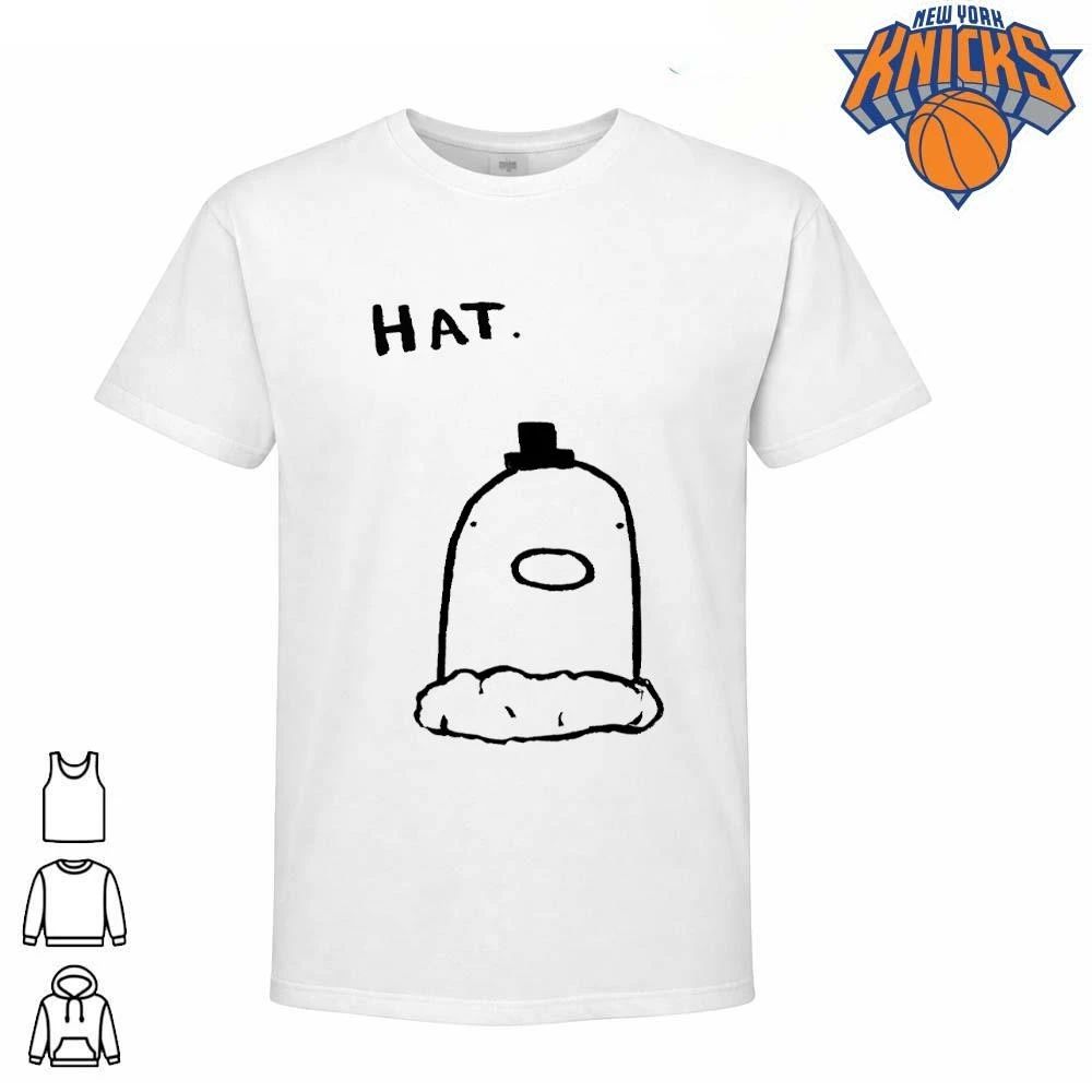 Hat Cute Little Ghost Wearing Tiny Black Top Hat Cartoon Doodle Shirt