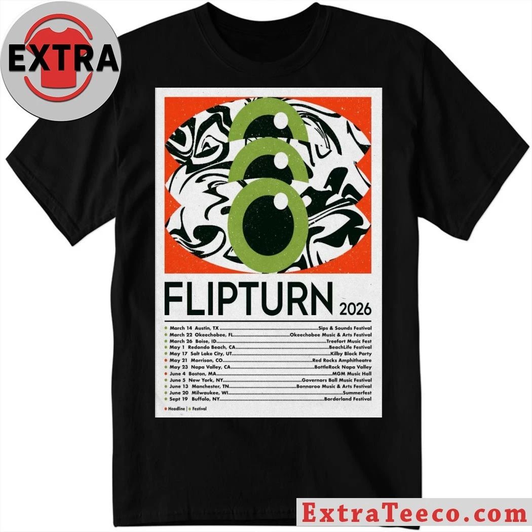 Flipturn Spring And Summer 2026 Shows Poster Shirt
