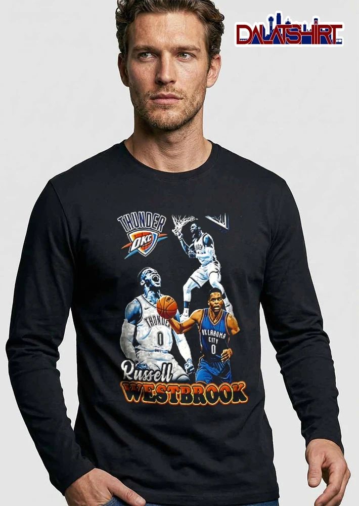 Thunder OKC Russell Westbrook Basketball Collage Shirt