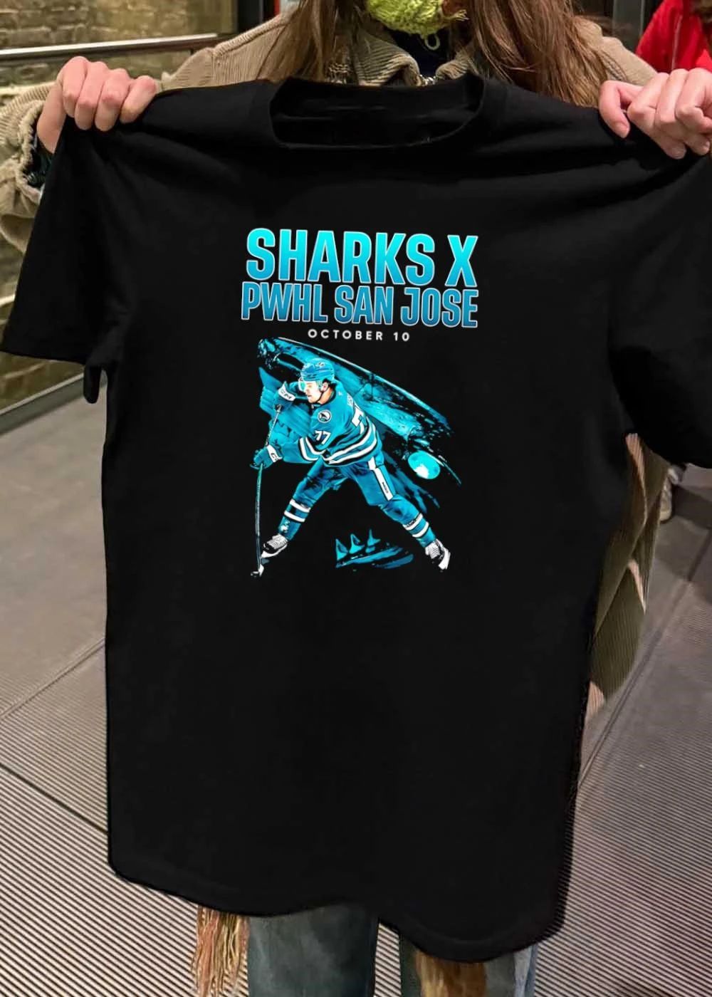 Sharks X PWHL San Jose October 10 Hockey Player Skating shirt