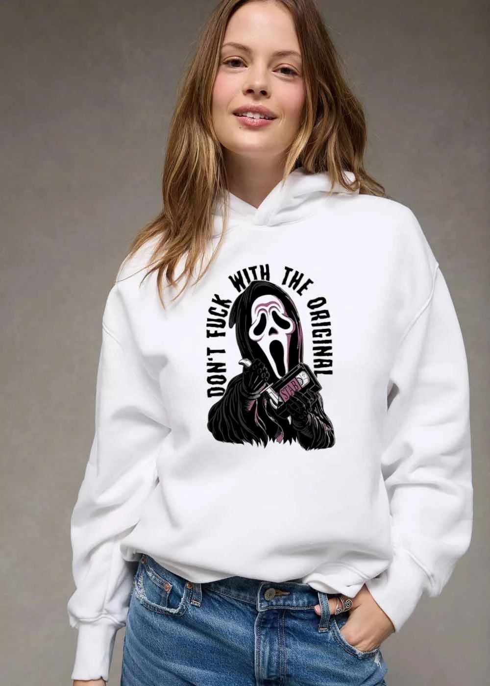 Dont Fuck With The Original Stab Ghostface Holding Knife Vhs Tape shirt