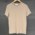 Les Deux Mens Norregaard T Shirt M Light Brown Taupe  II Logo Minimal Cotton Tee
