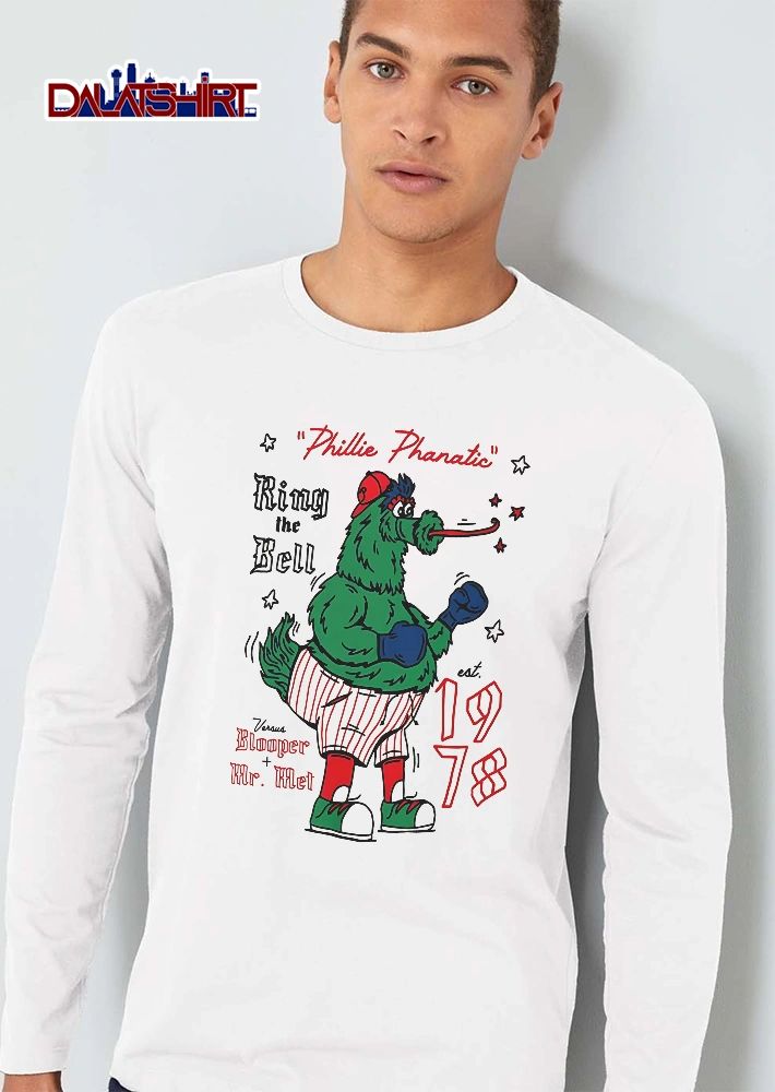 Philadelphia Phillies MLB Ring The Bell Versus Phillie Phanatic Blooper Mr Met Est 1978 Cartoon Mascot Boxing shirt