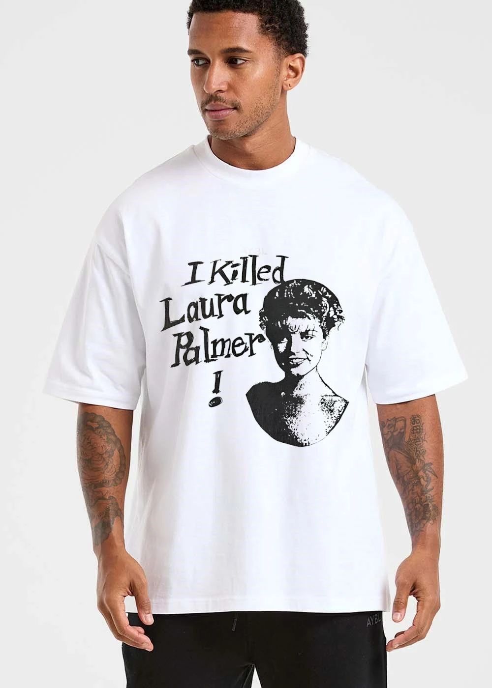 I Killed Laura Palmer High Contrast Woman Portrait Stencil shirt