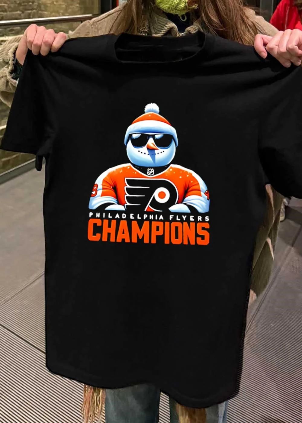 Snowman Celebrating Philadelphia Flyers Champions Shirt