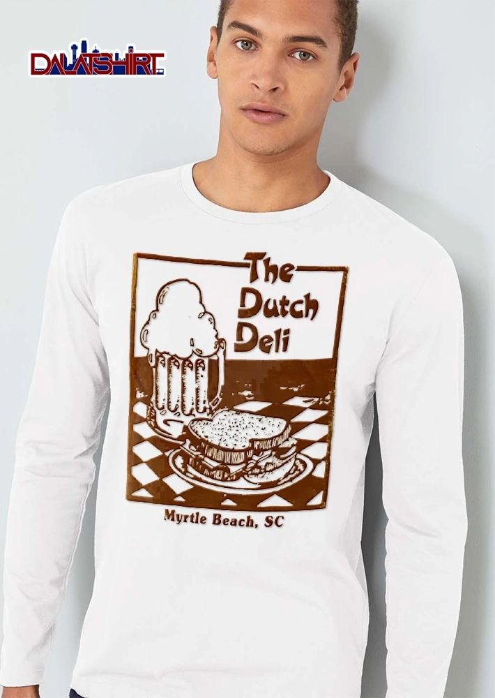 Dutch Deli Myrtle Beach SC Vintage Beer Mug Sandwich Checkered Pattern shirt
