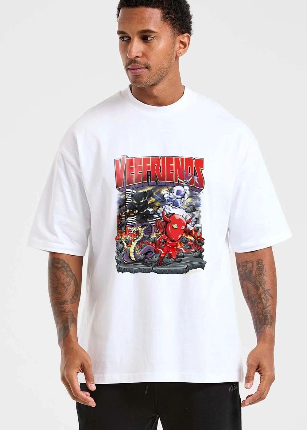 Veefriends Cartoon Panther Astronaut Purple Cobra Red Devil City shirt
