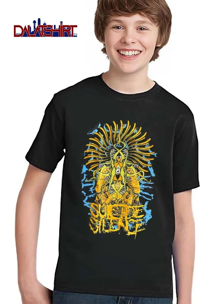 Suicide Silence Green Tentacle Monster Egyptian Sarcophagus Yellow Rays shirt