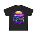 Retro Neon Sunset 1957 Classic Car Tee | Vintage Car Shirt