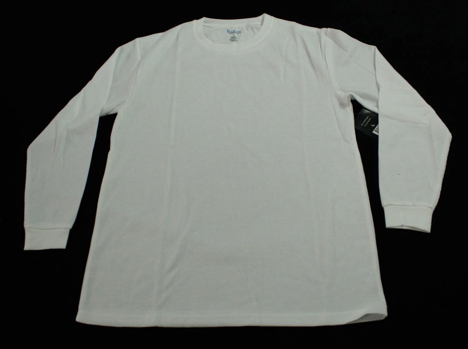 Blue Ice Men's Modern Fit Waffle-Knit Classic Thermal T-Shirt AP2 White Large