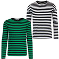 NEW MADCAP MOD RETRO 60s MENS STRIPED T-SHIRT Tee LONG SLEEVE RETROROCKET MC274